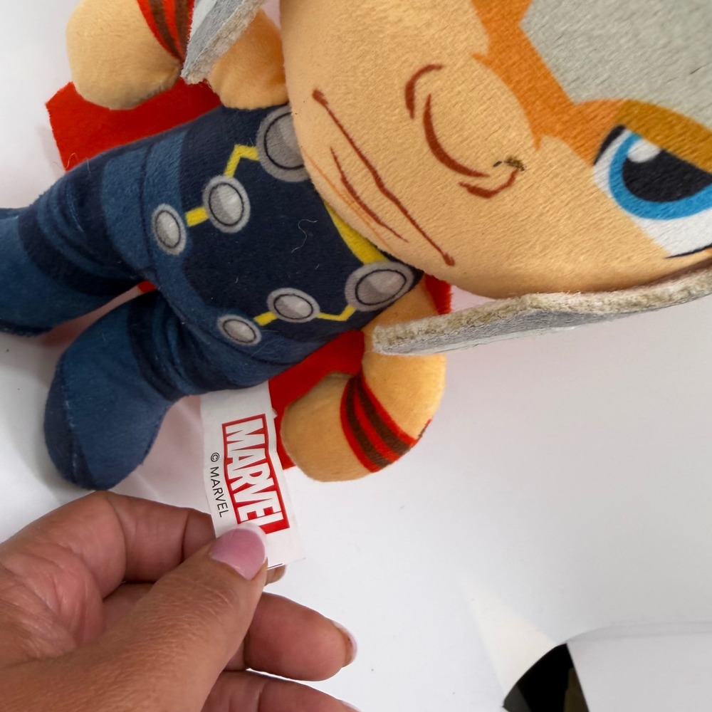 Marvel Thor Chibi Plush Toy Stuffed Character Hero Red‎ Cape 7in Collector - Picture 2 of 9